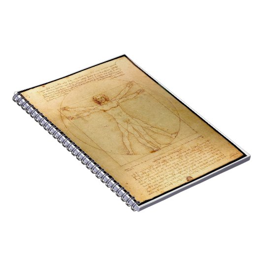 Da Vinci's Vitruvian Man Notebook Notitieboek (Rechterzijde)