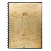 Da Vinci's Vitruvian Man Notebook Notitieboek (Voorkant)