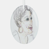 Daadloos Glas Ornament (Voorkant links)