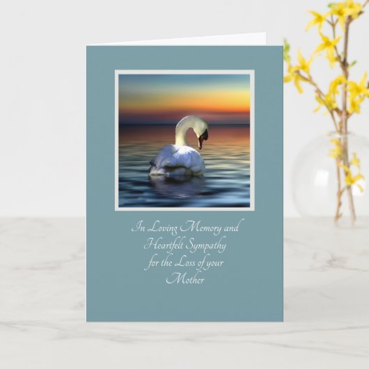 Daadste sympathie voor het verlies van je moeder kaart (Gele Bloem)