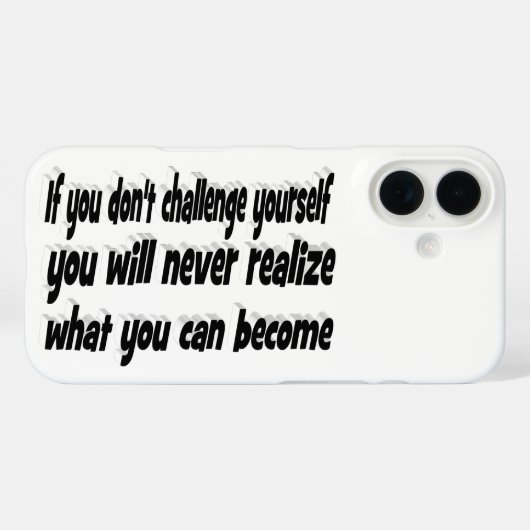 Daag jezelf uit Motiverende quote Case-Mate iPhone Case (Achterkant (horizontaal))
