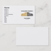 Daag jezelf uit om schaak te spelen (schaakhouding visitekaartje (Voorkant / Achterkant)