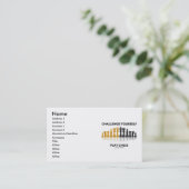 Daag jezelf uit om schaak te spelen (schaakhouding visitekaartje (Staand voorkant)