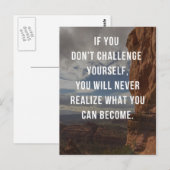 Daag jezelf uit Quote Briefkaart (Voorkant / Achterkant)