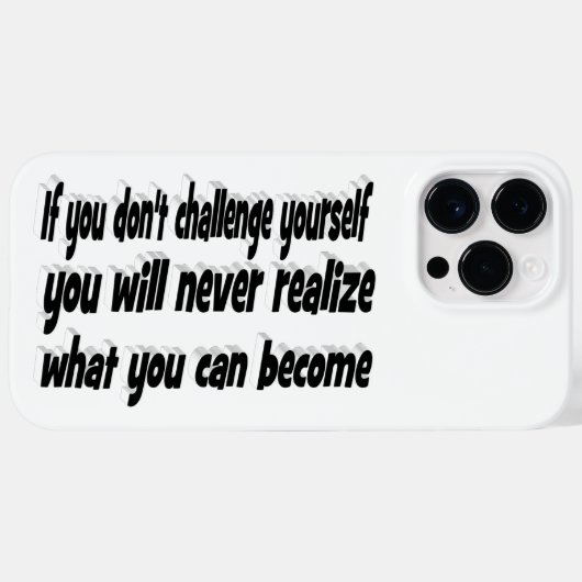Daag jezelf uit voor een Motivatie offerte Case-Mate iPhone Case (Achterkant (horizontaal))