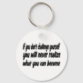 Daag jezelf uit voor een Motivatie offerte Sleutelhanger (Voorkant)