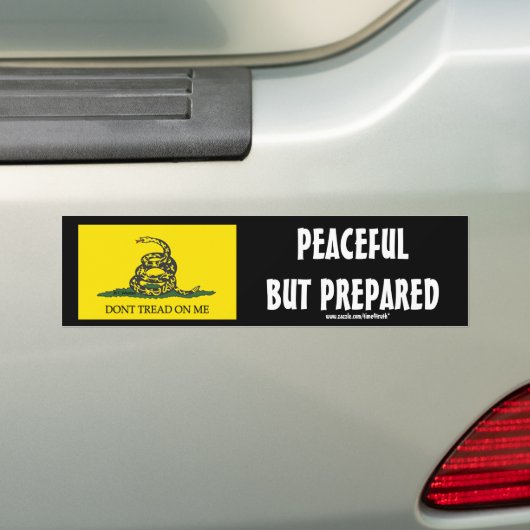 Daag me niet op, PEACEFUL, MAAR BEREID Bumpersticker (Op auto)