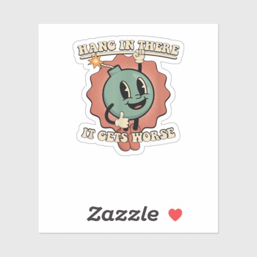 daar blijft het nog erger sticker (Vel)