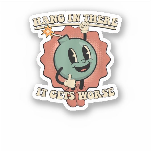 daar blijft het nog erger sticker (Voorkant)