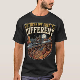 Daar Buiten Ademen We Verschillende Biker T-Shirt