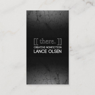 [[ daar. ]]: CREATIEVE NONFICTIE DOOR LANCE OLSEN Visitekaartje
