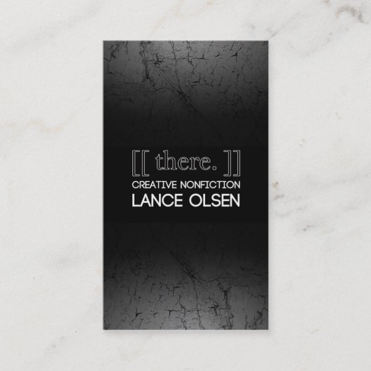 [[ daar. ]]: CREATIEVE NONFICTIE DOOR LANCE OLSEN Visitekaartje (Voorkant)