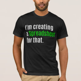 Daar Creëer ik een spreadsheet voor T-shirt