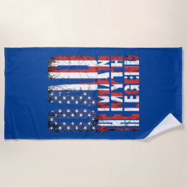 DAAR DE MAN DE MYTH DE LEGEND AMERIKAANSE VLAG GIF STRANDLAKEN