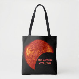 Daar gaat de Zon - Dubbelzijdige Eclipse Canvas ta Tote Bag