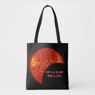 Daar gaat de Zon - Dubbelzijdige Eclipse Canvas ta Tote Bag