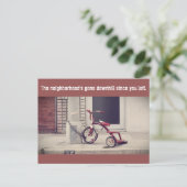 Daar gaat het buurtbriefkaart briefkaart (Staand voorkant)