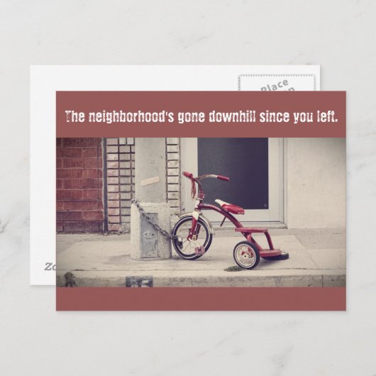 Daar gaat het buurtbriefkaart briefkaart (Voorkant / Achterkant)