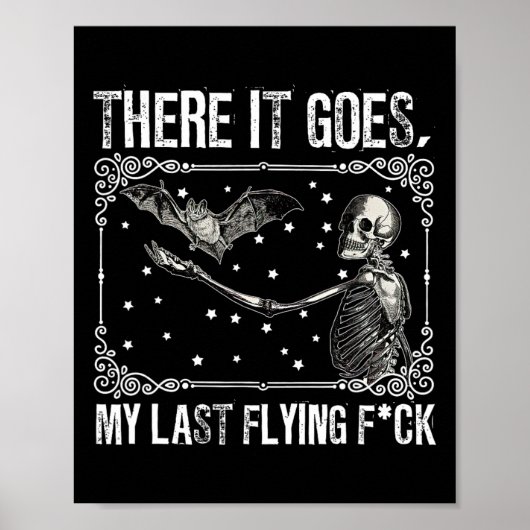 Daar gaat het mijn laatste vliegende Fick Skelet F Poster (Voorkant)