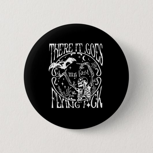 Daar gaat het mijn laatste vliegende grappige Hall Ronde Button 5,7 Cm (Voorkant)