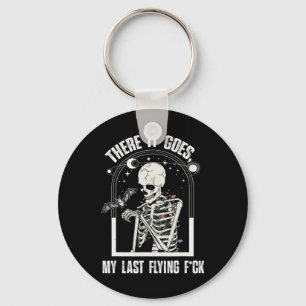 Daar gaat mijn laatste vliegende plezier Halloween Sleutelhanger