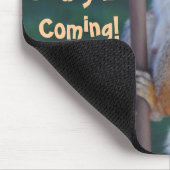 Daar hangen, vrijdag komt, eekhoorn Mousepad Muismat (Hoek)