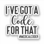 Daar heb ik een code voor, Medical Coder Gift Sticker (Voorkant)