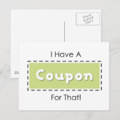 Daar heb ik een coupon voor! briefkaart (Voorkant / Achterkant)