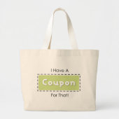 Daar heb ik een coupon voor! grote tote bag (Voorkant)