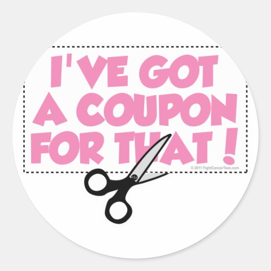 Daar heb ik een coupon voor. ronde sticker (Voorkant)
