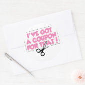 Daar heb ik een coupon voor. ronde sticker (Envelop)