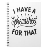 Daar heb ik een spreadsheet voor notitieboek (Voorkant)