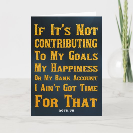 Daar heb ik geen tijd voor kaart (Voorkant)