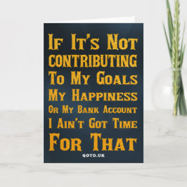 Daar heb ik geen tijd voor kaart