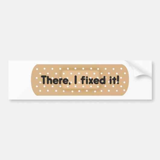 Daar heb ik het geregeld. Bandage Bumpersticker (Voorkant)