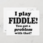 Daar heb je een probleem mee, Fiddle Briefkaart (Voorkant / Achterkant)