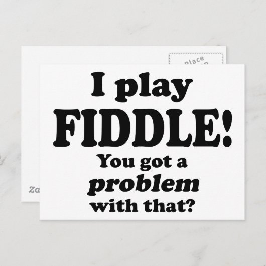 Daar heb je een probleem mee, Fiddle Briefkaart (Voorkant / Achterkant)