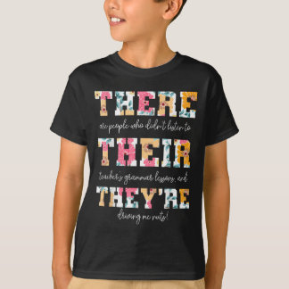 Daar hun theorie Engels Grammar leraar grappenmaak T-shirt