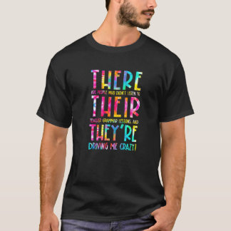 Daar Hun Ze Zijn Engelse Grammaticadocent Terug Na T-shirt