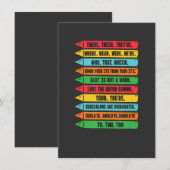 Daar Hun Zij zijn Engelse grammatica leraar Kaart (Voorkant / Achterkant)