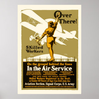 Daar! In de luchtdienst Poster
