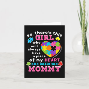 Daar is een meisje Ze noemt me Mama Autisme Awaren Kaart