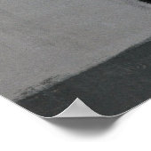 "Daar is het" grijze en bruine Abstracte kunst Poster (Hoek)