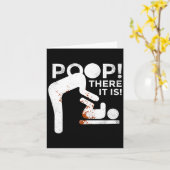 Daar is het, mama papa baby luier verschonen grapp kaart (Gele Bloem)