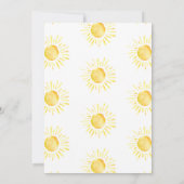 Daar komt de zoon! uitnodiging tot baby shower (Achterkant)