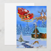 DAAR KOMT SANTA CLAUS FEESTDAGENKAART (Voorkant / Achterkant)