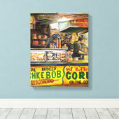 Daar kun je niet mee concurreren canvas afdruk (Insitu (Houten vloer))
