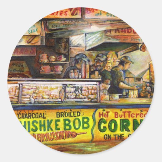 Daar kun je niet mee concurreren ronde sticker (Voorkant)