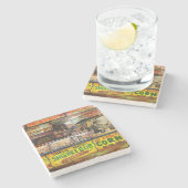 Daar kun je niet mee concurreren stenen onderzetter (Zijkant)