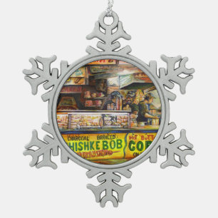 Daar kun je niet mee concurreren tin sneeuwvlok ornament